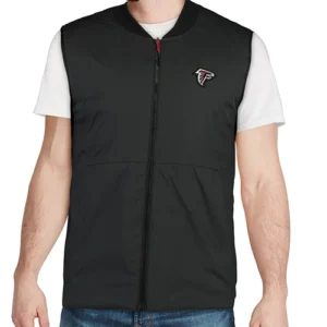 Atlanta Falcons Mens Black Full Zip Vest