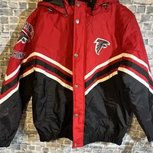 Atlanta Falcons Starter 50th Anniversary Red Hooded Jacket
