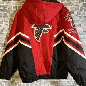Atlanta Falcons Starter 50th Anniversary Red Hooded Jacket For Sale