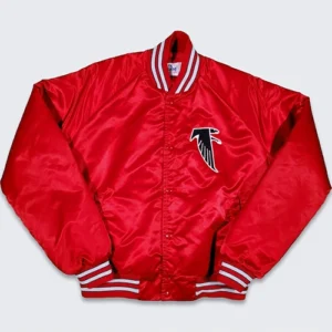 Atlanta Falcons Vintage 80s Chalk Line Satin Bomber Jacket