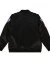 Atlanta Hawks Black Satin Bomber Jacket​ Back