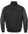 Atlanta Hawks Black Wool Varsity Jacket​ Back
