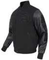 Atlanta Hawks Black Wool Varsity Jacket​ Side