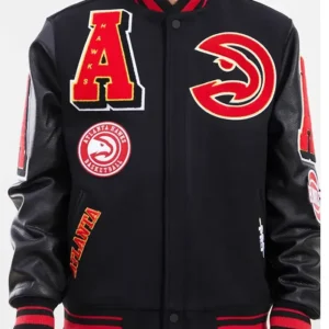 Atlanta Hawks Letterman Full Snap Wool Jacket​