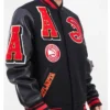 Atlanta Hawks Letterman Full Snap Wool Jacket​ Left side