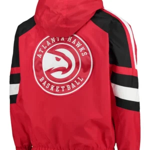 Atlanta Hawks Starter Bomber Hooded Jacket​ Back