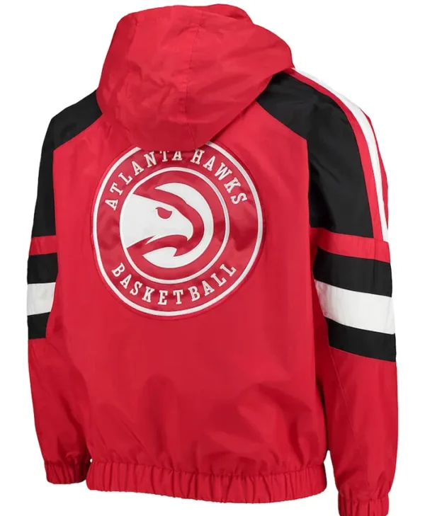 Atlanta Hawks Starter Bomber Hooded Jacket​ Back