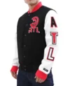 Atlanta Hawks Varsity Wool Letterman Jacket​ Left side