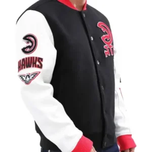 Atlanta Hawks Varsity Wool Letterman Jacket​ Side