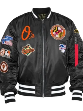 Baltimore Orioles 70 Black Bomber Jacket