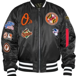 Baltimore Orioles 70 Black Bomber Jacket