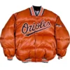 Baltimore Orioles 90 Puffer Orange Jacket