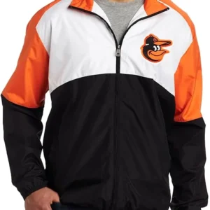 Baltimore Orioles Full Zip Team Logo Windbreaker Jacket