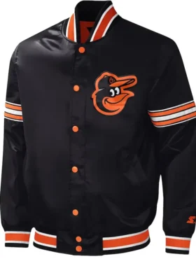 Baltimore Orioles Letterman Black and White Jacket