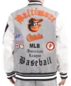 Baltimore Orioles Pro Standard Grey White Varsity Jacket