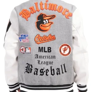 Baltimore Orioles Pro Standard Grey White Varsity Jacket