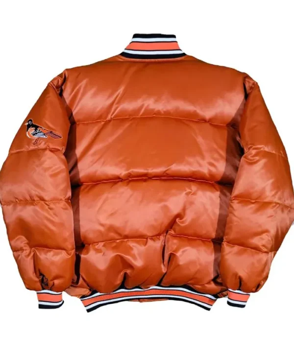 Baltimore Orioles Puffer Orange Jacket