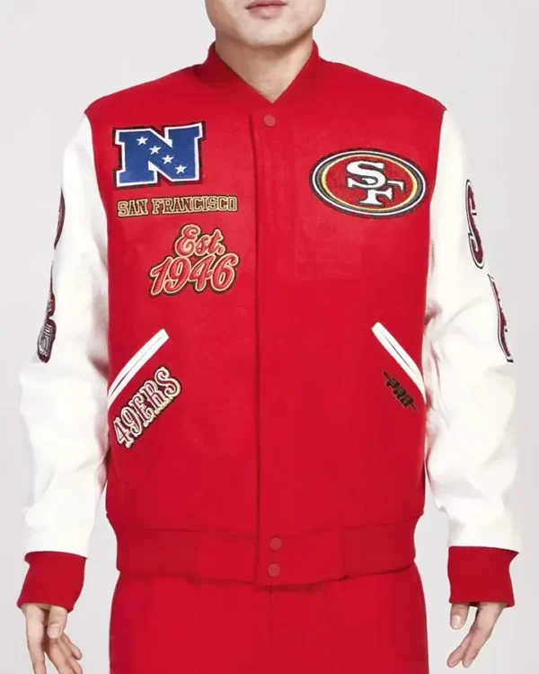 Barajas San Francisco 49ers Red Varsity Wool Jacket
