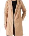 Barbara Howard Abbott Elementary Camel Brown Coat For Sale