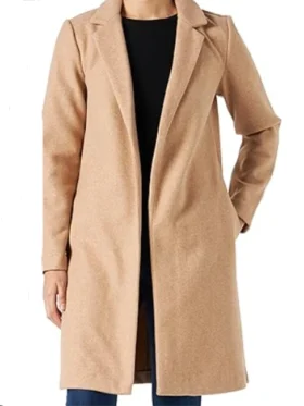 Barbara Howard Abbott Elementary Camel Brown Coat For Sale