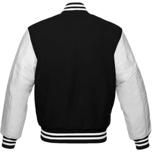 Baseball Black and White Letterman Jacket For Sale