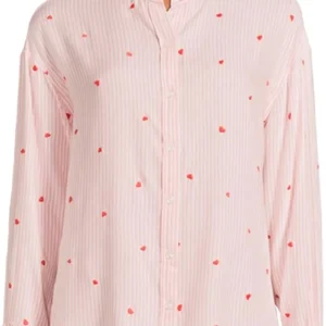 Baylen Dupree Baylen Out Loud Heart Print Striped Shirt For Sale