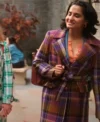 Bela The Sex Lives of College Girls S03 Wool Plaid Coat 1