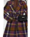 Bela The Sex Lives of College Girls S03 Wool Plaid Coat For Sale