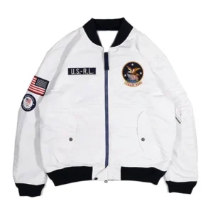 Bender Joe Biden Paris Olympics 2024 USA White Bomber Jacket