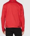 Benton Red Cotton Classic Style Jacket Back