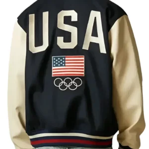 Bertie Team USA Olympic 2024 Wool Varsity Jacket Back
