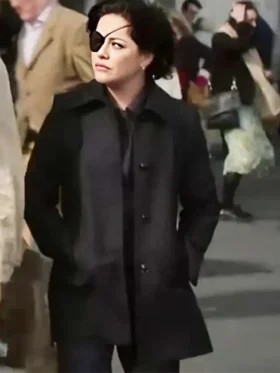 Bibi Garvey Bad Sisters S02 Black Cotton Coat
