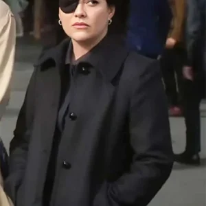 Bibi Garvey Bad Sisters S02 Black Cotton Coat For Sale