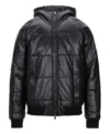 Black Quilited Hooded Jacket 