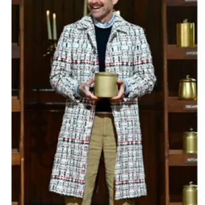 Bob Harper The Traitors US White Plaid Coat