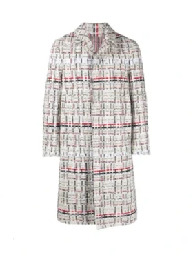 Bob Harper The Traitors US White Plaid Coat For Sale