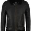Bonnie Mens Sheepskin Real Leather Zipper Jacket 