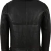 Bonnie Mens Sheepskin Real Leather Zipper Jacket Back