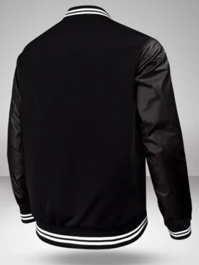Boston Celtics Black Varsity Jacket Back