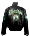 Boston Celtics Bomber Lether Jacket Back