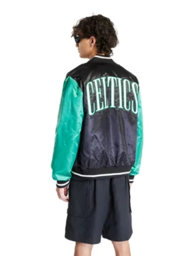 Boston Celtics Green Satin Jacket Back