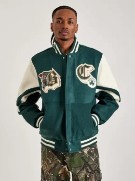 Boston Celtics Letterman Green Jacket