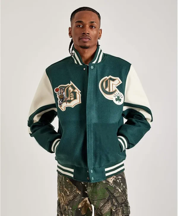 Boston Celtics Letterman Green Jacket