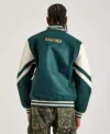 Boston Celtics Letterman Green Jacket Back