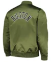 Boston Celtics Satin Bomber Jacket Back
