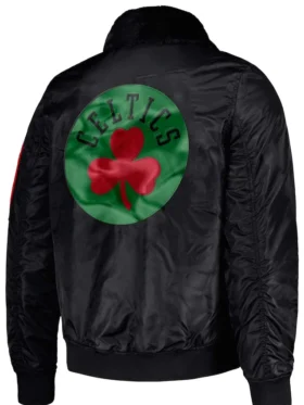 Boston Celtics Satin Starter Jacket Back