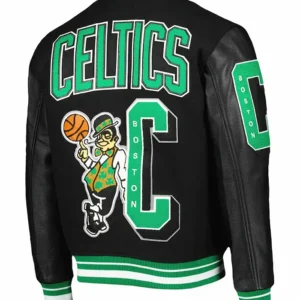Boston Celtics Vintage Varsity Jacket Back