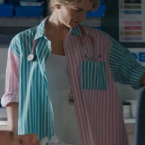 Bree Cameron Home and Away Two Tone Striped Shirt