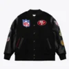 Bridgett San Francisco 49ers Black Wool Varsity Jacket