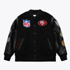 Bridgett San Francisco 49ers Black Wool Varsity Jacket